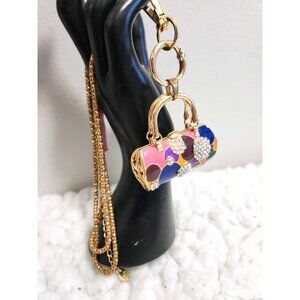 Besty Johnson Hand Bag Charm in the Shape of A purse with Chain necklace